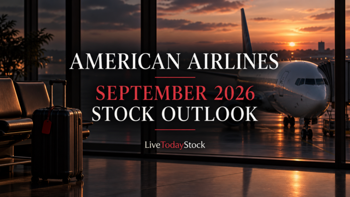 Conceptual editorial illustration for American Airlines's September 2026 stock outlook.