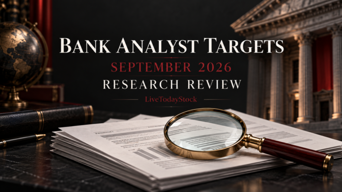 Conceptual research illustration for Bank Analyst Stock Targets: September 2026 Review and How to Compare Them.