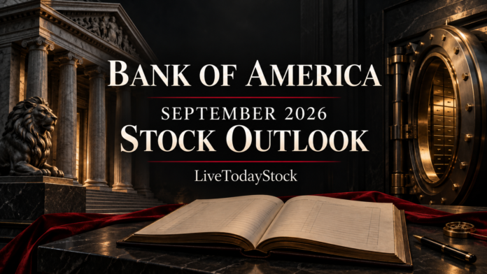 Conceptual editorial illustration for Bank of America's September 2026 stock outlook.