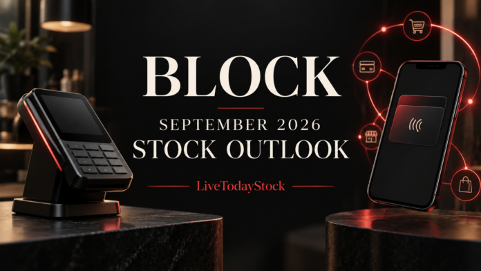 Conceptual editorial illustration for Block's September 2026 stock outlook.