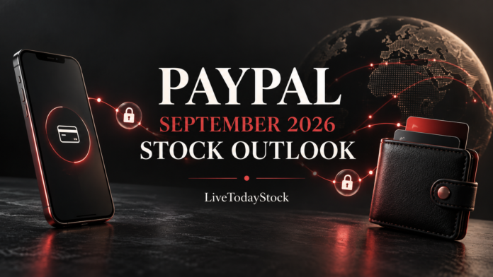 Conceptual editorial illustration for PayPal's September 2026 stock outlook.