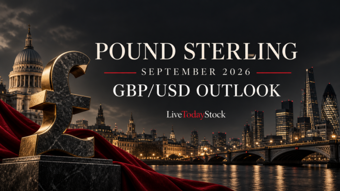 Conceptual pound sterling currency illustration for the September 2026 outlook.