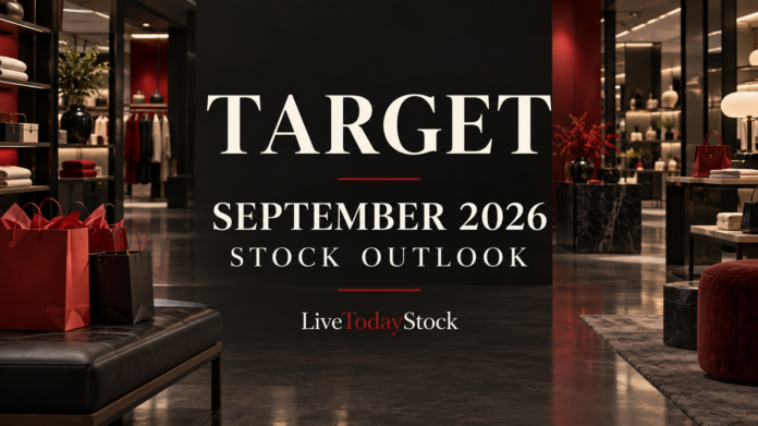 Conceptual editorial illustration for Target's September 2026 stock outlook.