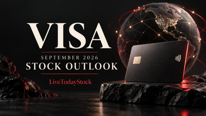 Conceptual editorial illustration for Visa's September 2026 stock outlook.