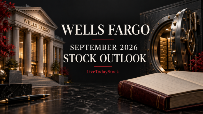 Conceptual editorial illustration for Wells Fargo's September 2026 stock outlook.
