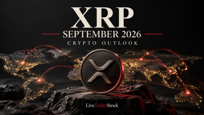 Conceptual XRP network illustration for the September 2026 outlook.